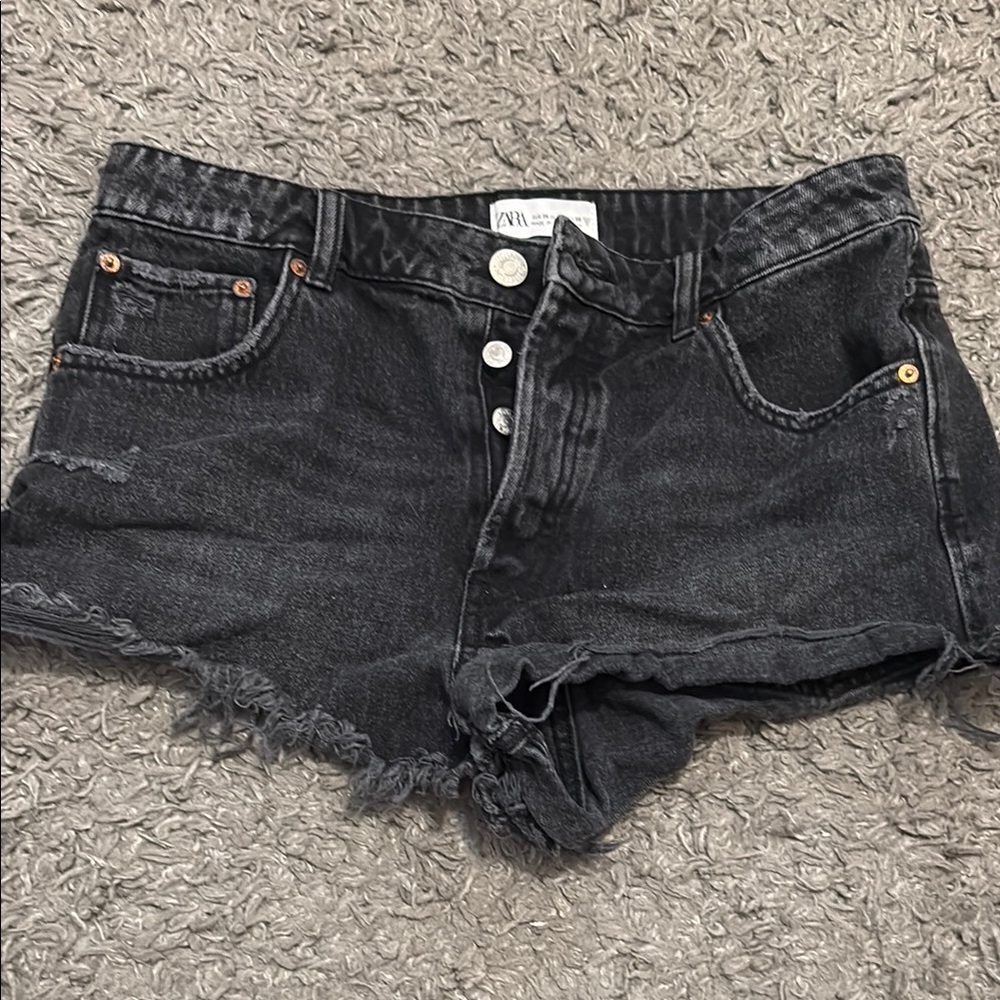 Black Zara Jean shorts